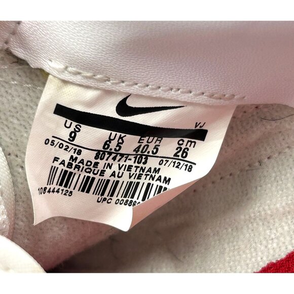 Nike Women's White Red Leather Cortez Forrest Gump Running Shoes Size 9 3117 - Picture 7 of 16